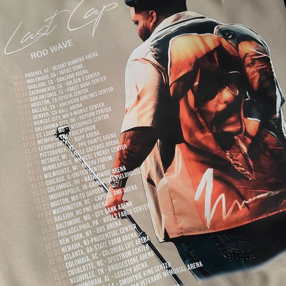 Rod Wave Last Lap Tour Album Hoodie US SZ Medium - Picture 2 of 3